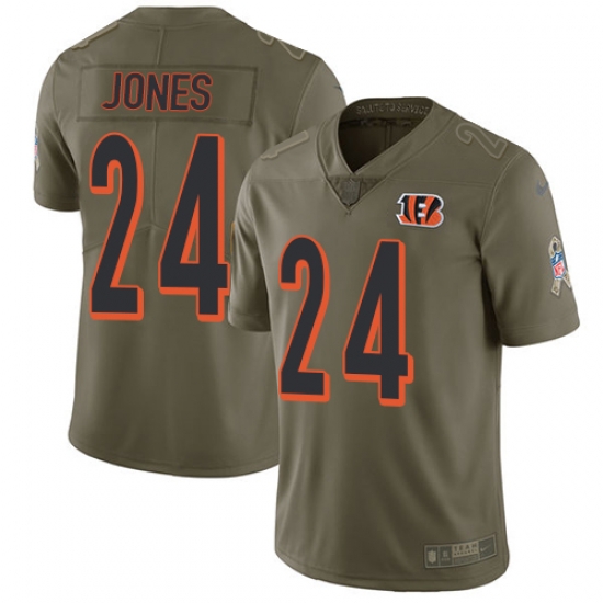 Nike Bengals #24 Adam Jones Olive Mens Stitched NFL Limited 2017 Salute To Service Jersey Nike Bengals #24 Adam Jones Olive Mens Stitched NFL Limited 2017 Salute To Service Jersey