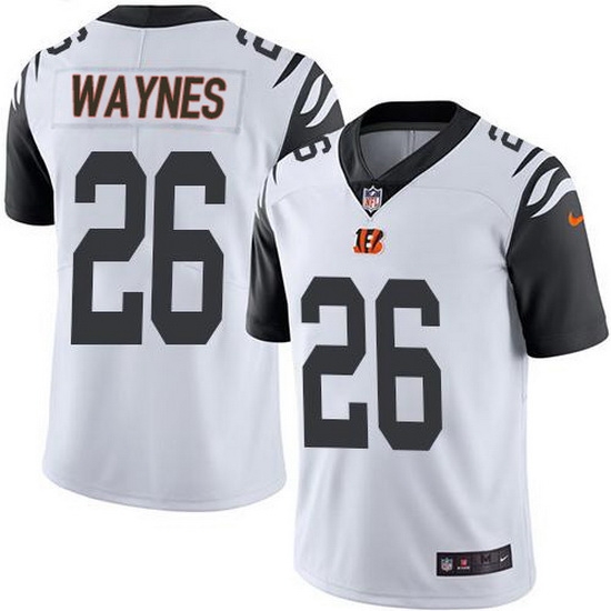 Nike Bengals 26 Trae Waynes White Men Stitched NFL Limited Rush Jersey 132 Nike Bengals 26 Trae Waynes White Men Stitched NFL Limited Rush Jersey 132