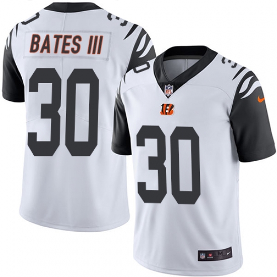 Nike Bengals #30 Jessie Bates III White Mens Stitched NFL Limited Rush Jersey Nike Bengals #30 Jessie Bates III White Mens Stitched NFL Limited Rush Jersey