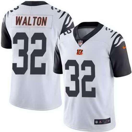 Nike Bengals 32 Mark Walton White Color Rush Limited Jersey Nike Bengals 32 Mark Walton White Color Rush Limited Jersey
