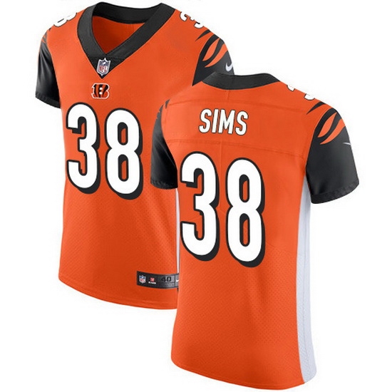 Nike Bengals 38 LeShaun Sims Orange Alternate Men Stitched NFL New Elite Jersey Nike Bengals 38 LeShaun Sims Orange Alternate Men Stitched NFL New Elite Jersey