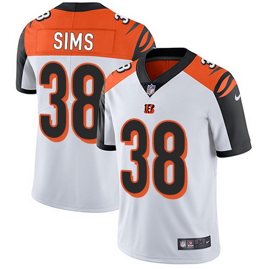 Nike Bengals 38 LeShaun Sims White Men Stitched NFL Vapor Untouchable Limited Jersey Nike Bengals 38 LeShaun Sims White Men Stitched NFL Vapor Untouchable Limited Jersey