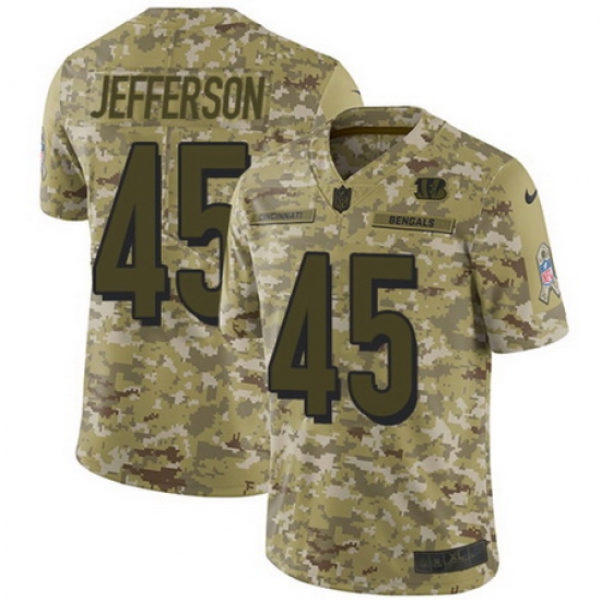 Nike Bengals #45 Malik Jefferson Camo Mens Stitched NFL Limited 2018 Salute To Service Jersey Nike Bengals #45 Malik Jefferson Camo Mens Stitched NFL Limited 2018 Salute To Service Jersey