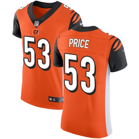 Nike Bengals #53 Billy Price Orange Alternate Mens Stitched NFL Vapor Untouchable Elite Jersey Nike Bengals #53 Billy Price Orange Alternate Mens Stitched NFL Vapor Untouchable Elite Jersey