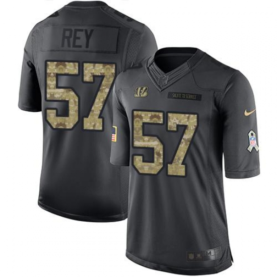 Nike Bengals #57 Vincent Rey Black Mens Stitched NFL Limited 2016 Salute to Service Jersey Nike Bengals #57 Vincent Rey Black Mens Stitched NFL Limited 2016 Salute to Service Jersey
