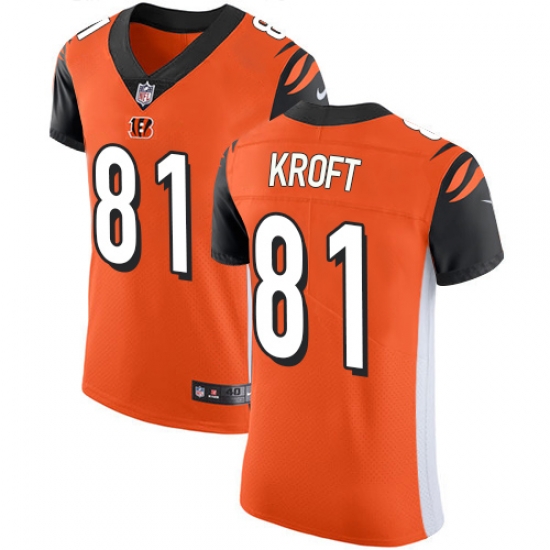 Nike Bengals #81 Tyler Kroft Orange Alternate Mens Stitched NFL Vapor Untouchable Elite Jersey Nike Bengals #81 Tyler Kroft Orange Alternate Mens Stitched NFL Vapor Untouchable Elite Jersey