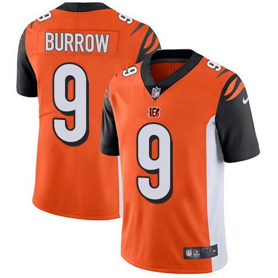 Nike Bengals 9 Joe Burrow Orange Alternate Men Stitched NFL Vapor Untouchable Limited Jersey Nike Bengals 9 Joe Burrow Orange Alternate Men Stitched NFL Vapor Untouchable Limited Jersey