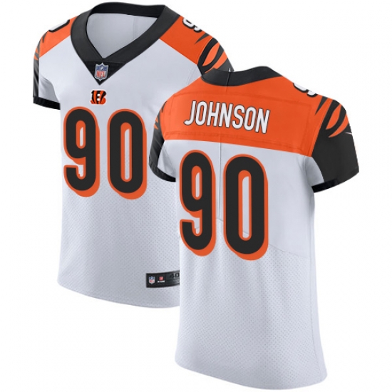 Nike Bengals #90 Michael Johnson White Mens Stitched NFL Vapor Untouchable Elite Jersey Nike Bengals #90 Michael Johnson White Mens Stitched NFL Vapor Untouchable Elite Jersey