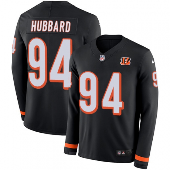 Nike Bengals #94 Sam Hubbard Black Team Color Men Stitched NFL Limited Therma Long Sleeve Jersey Nike Bengals #94 Sam Hubbard Black Team Color Men Stitched NFL Limited Therma Long Sleeve Jersey