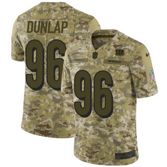 Nike Bengals #96 Carlos Dunlap Camo Mens Stitched NFL Limited 2018 Salute To Service Jersey Nike Bengals #96 Carlos Dunlap Camo Mens Stitched NFL Limited 2018 Salute To Service Jersey