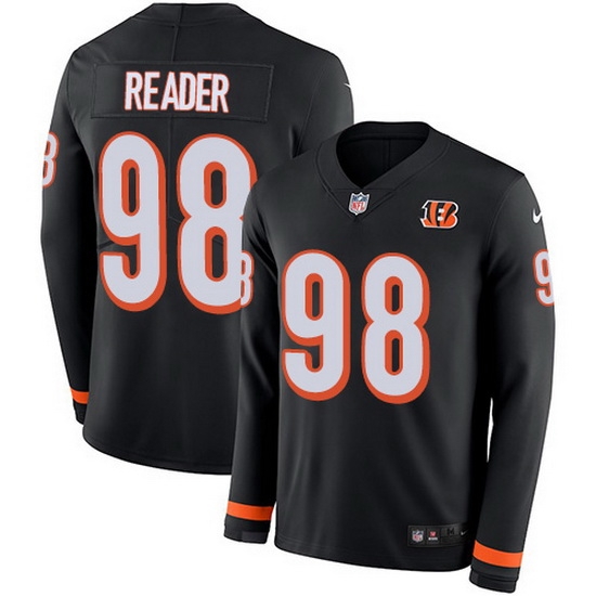 Nike Bengals 98 D J Reader Black Team Color Men Stitched NFL Limited Therma Long Sleeve Jersey Nike Bengals 98 D J Reader Black Team Color Men Stitched NFL Limited Therma Long Sleeve Jersey