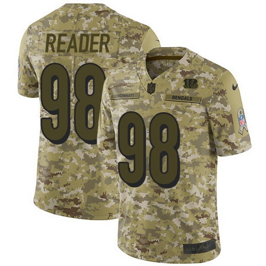 Nike Bengals 98 D J Reader Camo Men Stitched NFL Limited 2018 Salute To Service Jersey Nike Bengals 98 D J Reader Camo Men Stitched NFL Limited 2018 Salute To Service Jersey