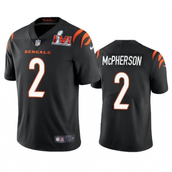 Nike Cincinati Bengals 2 Evan McPherson Black 2022 Super Bowl LVI Vapor Limited Jersey Nike Cincinati Bengals 2 Evan McPherson Black 2022 Super Bowl LVI Vapor Limited Jersey