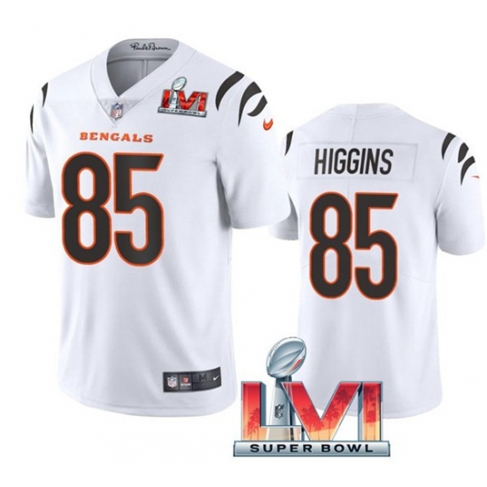 Nike Cincinati Bengals 85 Tee Higgins White 2022 Super Bowl LVI Vapor Limited Jersey Nike Cincinati Bengals 85 Tee Higgins White 2022 Super Bowl LVI Vapor Limited Jersey