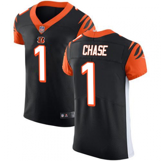 Nike Cincinnati Bengals 1 Ja 27Marr Chase Black Team Color Men Stitched NFL Vapor Untouchable Elite Jersey Nike Cincinnati Bengals 1 Ja 27Marr Chase Black Team Color Men Stitched NFL Vapor Untouchable Elite Jersey
