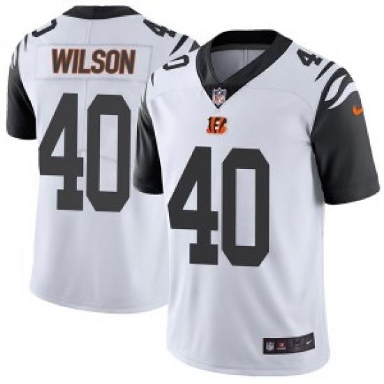 Nike Cincinnati Bengals 40 Brandon Wilson Mens Limited White Color Rush Vapor Untouchable Jersey Nike Cincinnati Bengals 40 Brandon Wilson Mens Limited White Color Rush Vapor Untouchable Jersey