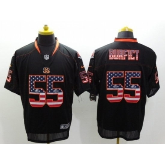 Nike Cincinnati Bengals 55 Vontaze Burfict Black Elite USA Flag Fashion NFL Jersey Nike Cincinnati Bengals 55 Vontaze Burfict Black Elite USA Flag Fashion NFL Jersey