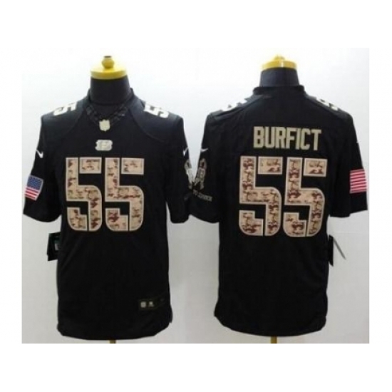 Nike Cincinnati Bengals 55 Vontaze Burfict Black Limited Salute to Service NFL Jersey Nike Cincinnati Bengals 55 Vontaze Burfict Black Limited Salute to Service NFL Jersey