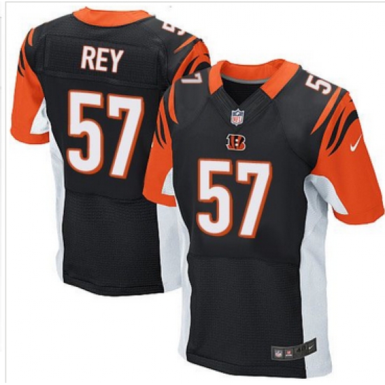 Nike Cincinnati Bengals #57 Vincent Rey Black Team Color Mens Stitched NFL Elite Jersey Nike Cincinnati Bengals #57 Vincent Rey Black Team Color Mens Stitched NFL Elite Jersey