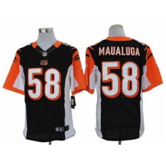 Nike Cincinnati Bengals 58 Rey Maualuga Black Elite NFL Jersey Nike Cincinnati Bengals 58 Rey Maualuga Black Elite NFL Jersey