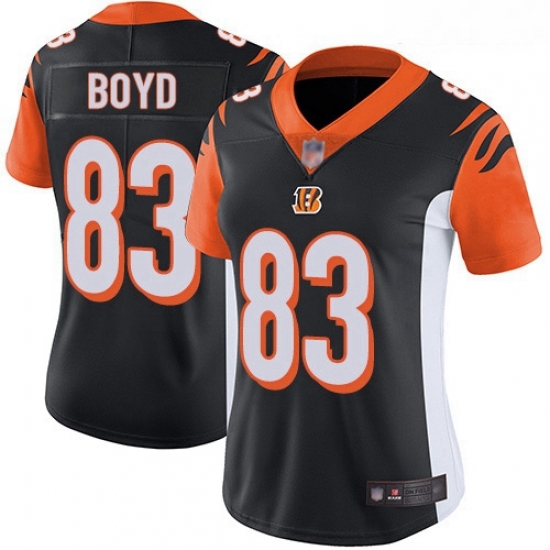 Bengals #83 Tyler Boyd Black Team Color Women Stitched Football Vapor Untouchable Limited Jersey Bengals #83 Tyler Boyd Black Team Color Women Stitched Football Vapor Untouchable Limited Jersey