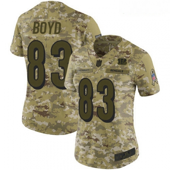 Bengals #83 Tyler Boyd Camo Women Stitched Football Limited 2018 Salute to Service Jersey Bengals #83 Tyler Boyd Camo Women Stitched Football Limited 2018 Salute to Service Jersey