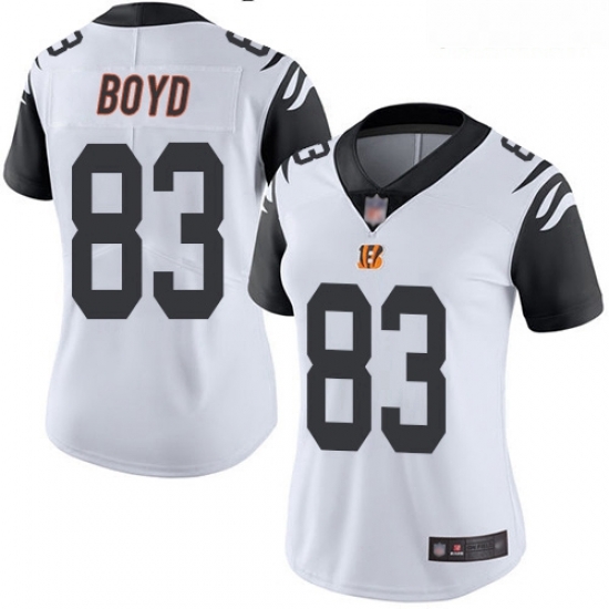 Bengals #83 Tyler Boyd White Women Stitched Football Limited Rush Jersey Bengals #83 Tyler Boyd White Women Stitched Football Limited Rush Jersey