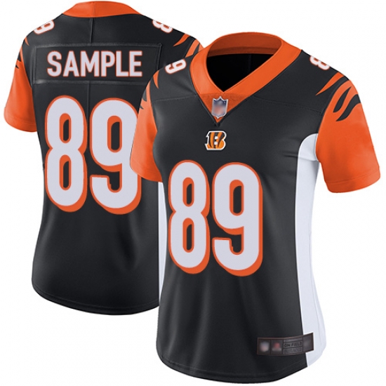 Bengals 89 Drew Sample Black Team Color Women Stitched Football Vapor Untouchable Limited Jersey Bengals 89 Drew Sample Black Team Color Women Stitched Football Vapor Untouchable Limited Jersey