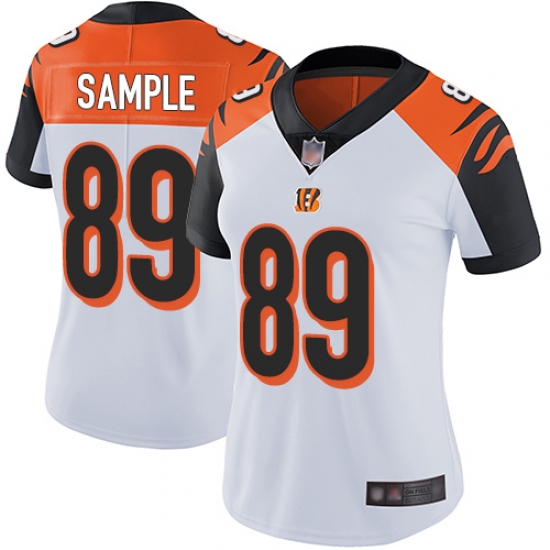 Bengals 89 Drew Sample White Women Stitched Football Vapor Untouchable Limited Jersey Bengals 89 Drew Sample White Women Stitched Football Vapor Untouchable Limited Jersey