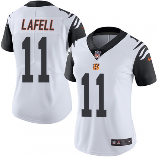 Nike Bengals #11 Brandon LaFell White Womens Stitched NFL Limited Rush Jersey Nike Bengals #11 Brandon LaFell White Womens Stitched NFL Limited Rush Jersey