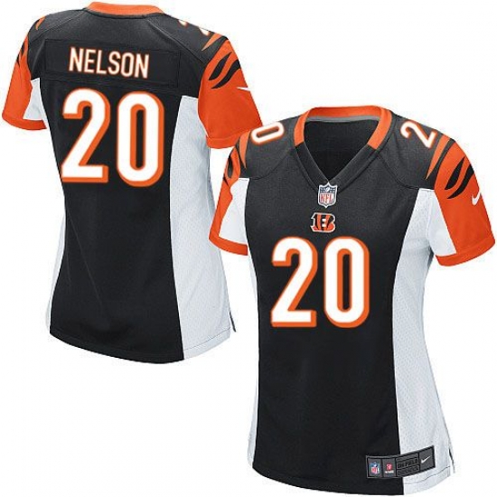 Nike Bengals #20 Reggie Nelson Black Team Color Womens Stitched NFL Elite Jersey Nike Bengals #20 Reggie Nelson Black Team Color Womens Stitched NFL Elite Jersey