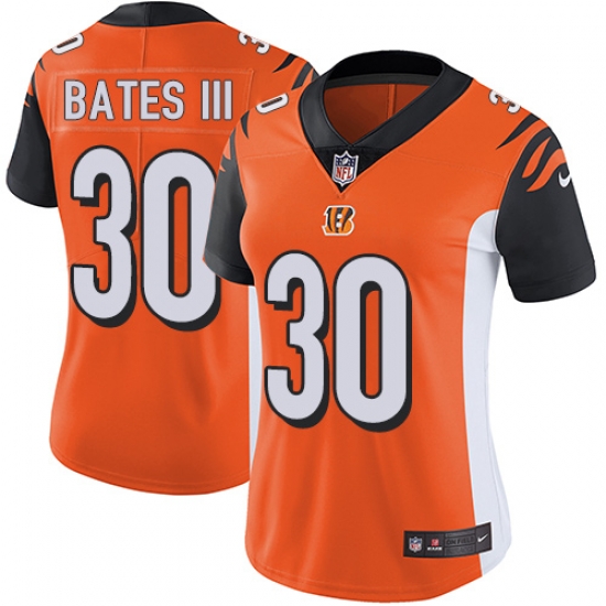 Nike Bengals #30 Jessie Bates III Orange Alternate Womens Stitched NFL Vapor Untouchable Limited Jersey Nike Bengals #30 Jessie Bates III Orange Alternate Womens Stitched NFL Vapor Untouchable Limited Jersey