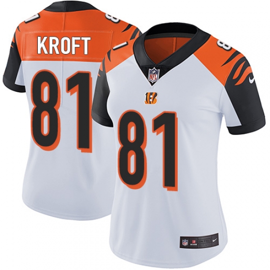 Nike Bengals #81 Tyler Kroft White Womens Stitched NFL Vapor Untouchable Limited Jersey Nike Bengals #81 Tyler Kroft White Womens Stitched NFL Vapor Untouchable Limited Jersey