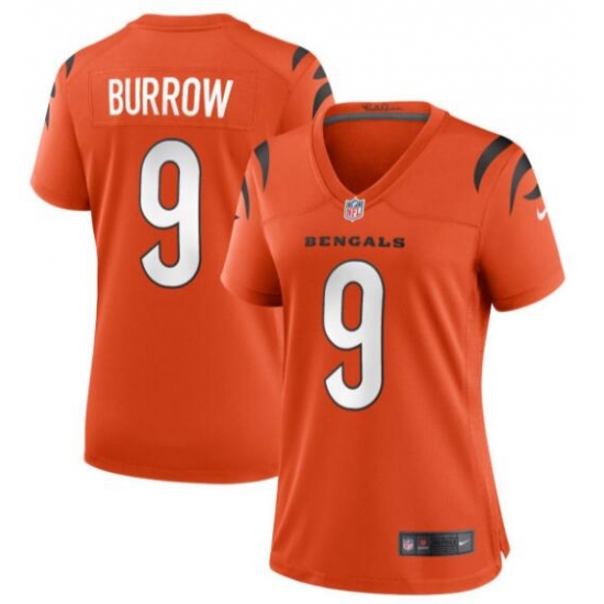 Women Cincinnati Bengals 9 Joe Burrow Orange Vapor Untouchable Limited Jersey Women Cincinnati Bengals 9 Joe Burrow Orange Vapor Untouchable Limited Jersey