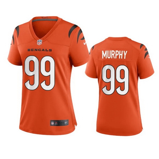 Women Cincinnati Bengals 99 Myles Murphy Orange Stitched Game Jersey Women Cincinnati Bengals 99 Myles Murphy Orange Stitched Game Jersey