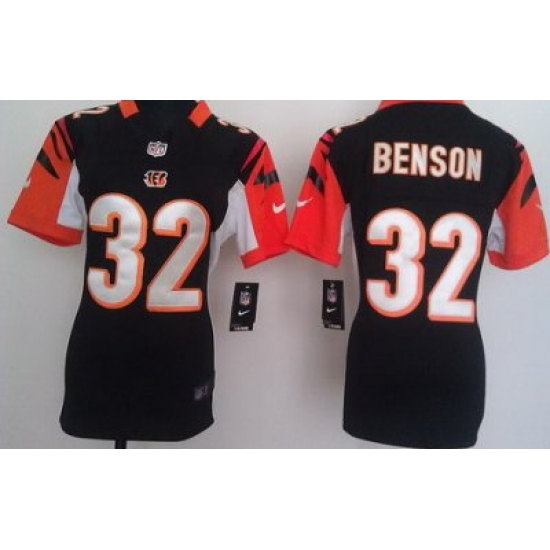 Women Nike Cincinnati Bengals 32 Cedric Benson Black Nike NFL Jersey Women Nike Cincinnati Bengals 32 Cedric Benson Black Nike NFL Jersey