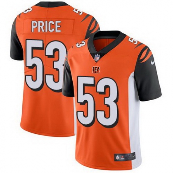 Nike Bengals 53 Billy Price Orange Youth Vapor Untouchable Limited Jersey Nike Bengals 53 Billy Price Orange Youth Vapor Untouchable Limited Jersey
