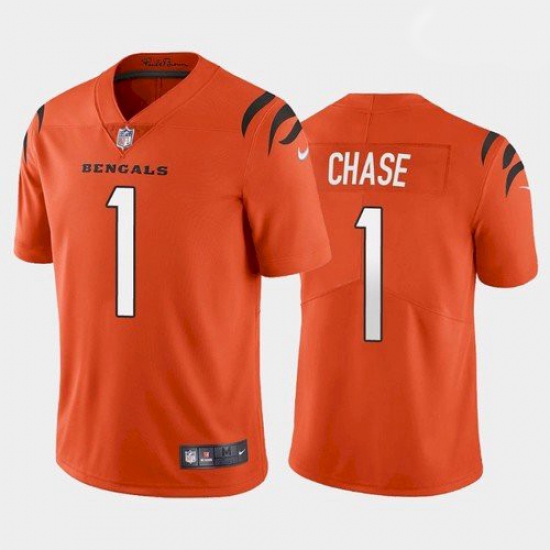 Youth Cincinnati Bengals #1 Ja'Marr Chase Orange 2021 Draft Jersey Youth Cincinnati Bengals #1 Ja'Marr Chase Orange 2021 Draft Jersey