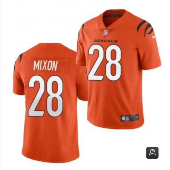 Youth Cincinnati Bengals #28 Joe Mixon 2021 Orange Vapor Limited Stitched NFL Jersey Youth Cincinnati Bengals #28 Joe Mixon 2021 Orange Vapor Limited Stitched NFL Jersey