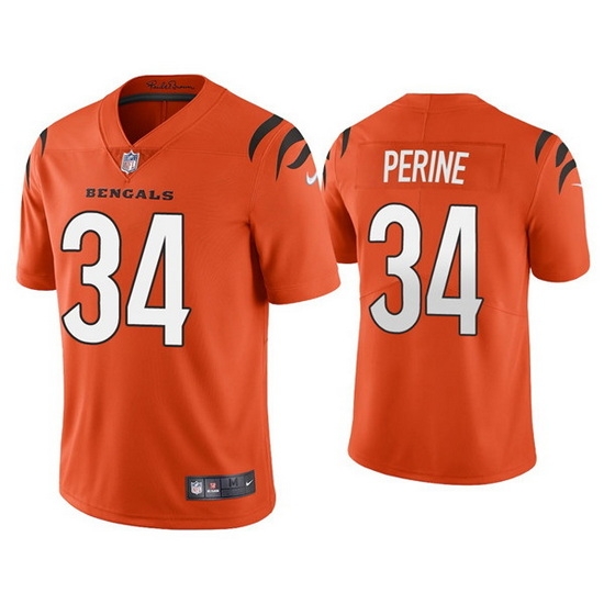 Youth Cincinnati Bengals 34 Samaje Perine Orange Vapor Untouchable Limited Stitched Jersey Youth Cincinnati Bengals 34 Samaje Perine Orange Vapor Untouchable Limited Stitched Jersey