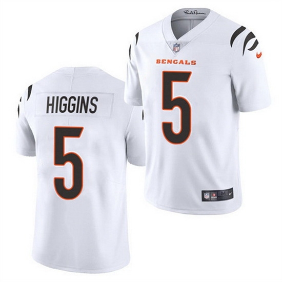 Youth Cincinnati Bengals 5 Tee Higgins White Vapor Untouchable Limited Stitched Jersey Youth Cincinnati Bengals 5 Tee Higgins White Vapor Untouchable Limited Stitched Jersey