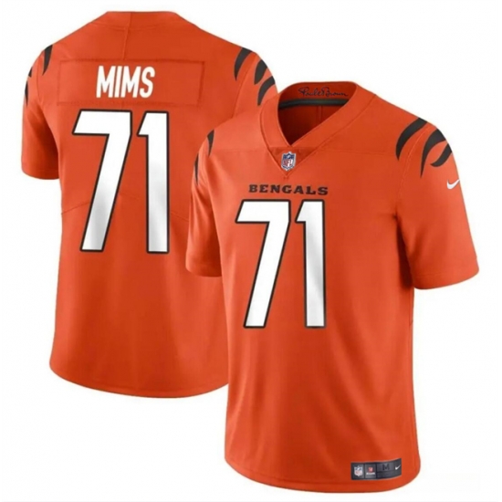 Youth Cincinnati Bengals 71 Amarius Mims Orange 2024 Draft Vapor Untouchable Limited Stitched Jersey Youth Cincinnati Bengals 71 Amarius Mims Orange 2024 Draft Vapor Untouchable Limited Stitched Jersey