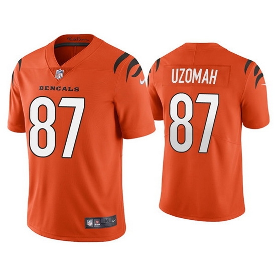 Youth Cincinnati Bengals 87 C J Uzomah Orange Vapor Untouchable Limited Stitched Jersey Youth Cincinnati Bengals 87 C J Uzomah Orange Vapor Untouchable Limited Stitched Jersey