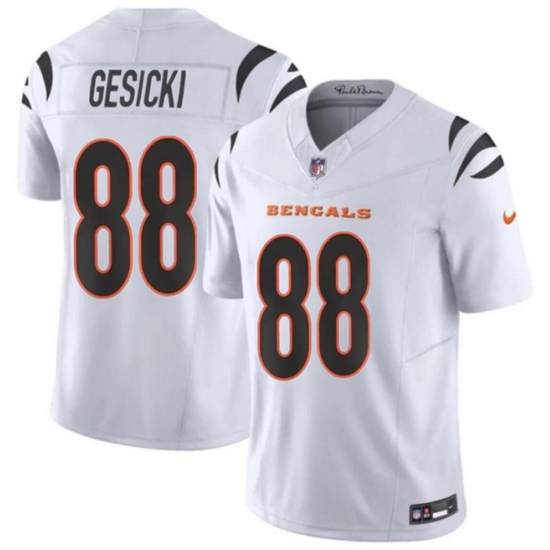 Youth Cincinnati Bengals 88 Mike Gesicki White 2024 F U S E Vapor Untouchable Limited Stitched Jersey Youth Cincinnati Bengals 88 Mike Gesicki White 2024 F U S E Vapor Untouchable Limited Stitched Jersey