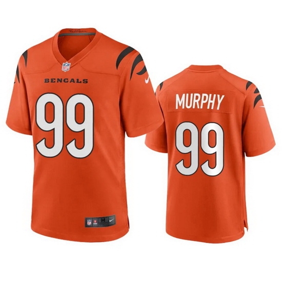 Youth Cincinnati Bengals 99 Myles Murphy Orange Stitched Game Jersey Youth Cincinnati Bengals 99 Myles Murphy Orange Stitched Game Jersey