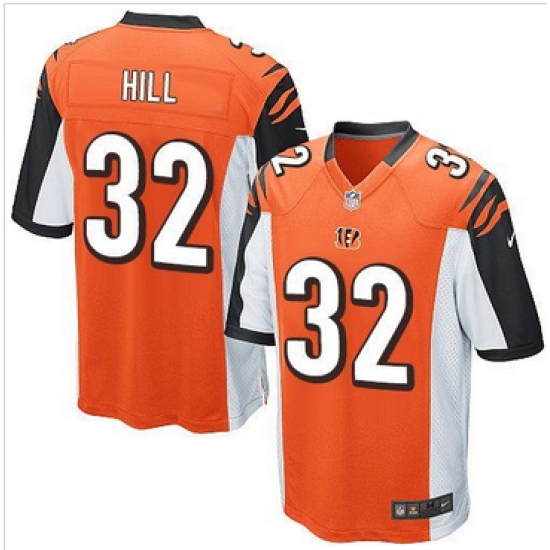 Youth Nike Bengals #32 Jeremy Hill Orange Alternate Stitched NFL Elite Jersey Youth Nike Bengals #32 Jeremy Hill Orange Alternate Stitched NFL Elite Jersey