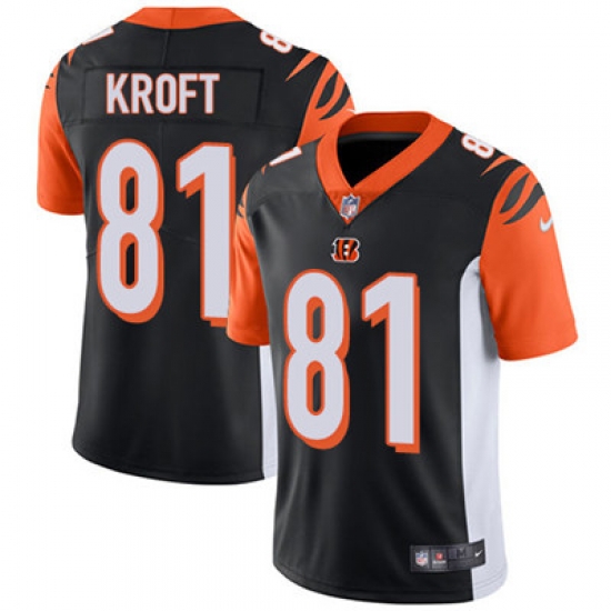 Youth Nike Bengals #81 Tyler Kroft Black Team Color Stitched NFL Vapor Untouchable Limited Jersey Youth Nike Bengals #81 Tyler Kroft Black Team Color Stitched NFL Vapor Untouchable Limited Jersey