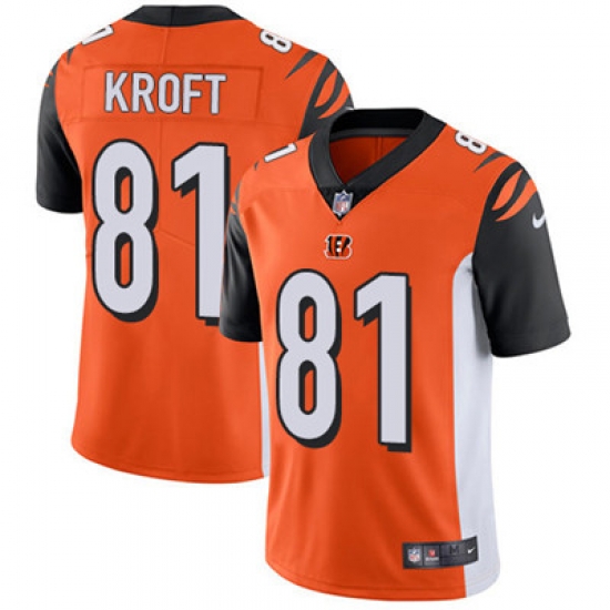 Youth Nike Bengals #81 Tyler Kroft Orange Alternate Stitched NFL Vapor Untouchable Limited Jersey Youth Nike Bengals #81 Tyler Kroft Orange Alternate Stitched NFL Vapor Untouchable Limited Jersey