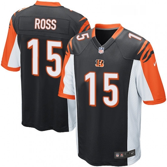 Youth Nike Cincinnati Bengals 15 John Ross Game Black Team Color NFL Jersey Youth Nike Cincinnati Bengals 15 John Ross Game Black Team Color NFL Jersey