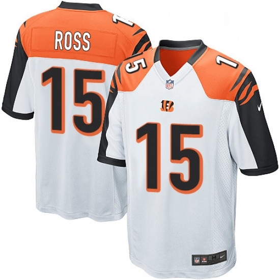 Youth Nike Cincinnati Bengals 15 John Ross Game White NFL Jersey Youth Nike Cincinnati Bengals 15 John Ross Game White NFL Jersey